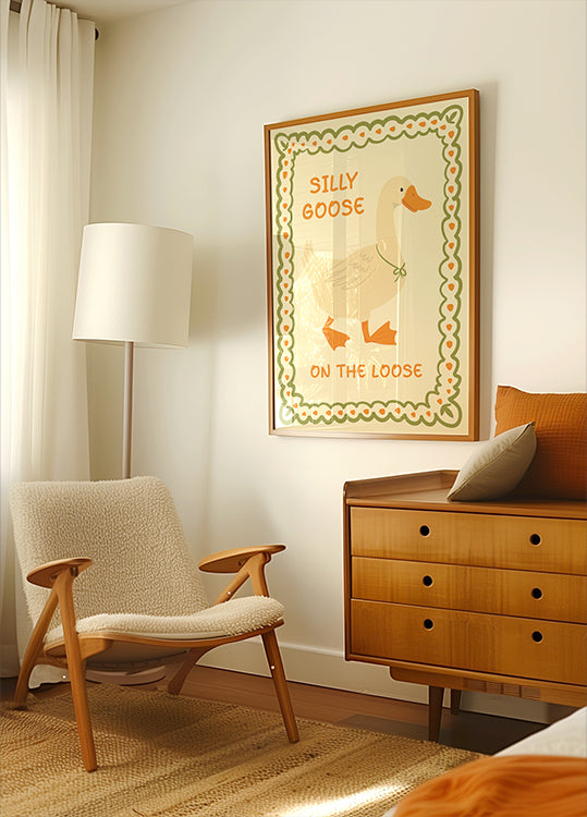 "Poster con vista sul tranquillo villaggio costiero"