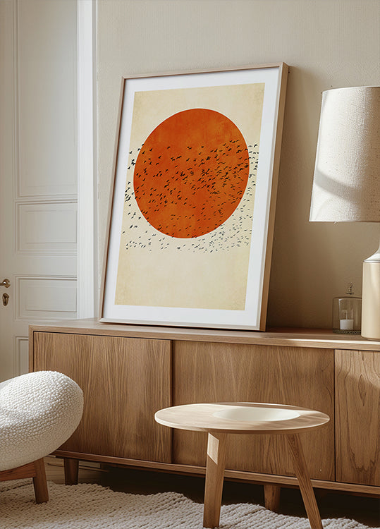 Poster di uccelli al sole