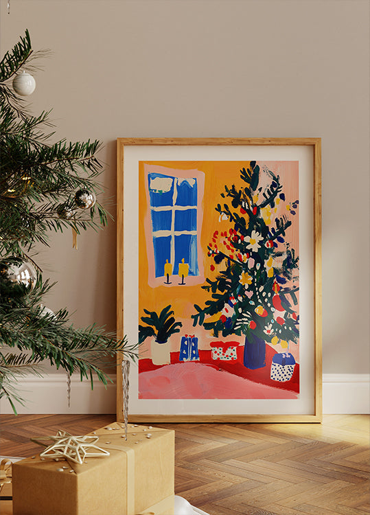 Poster d'angolo accogliente e festivo