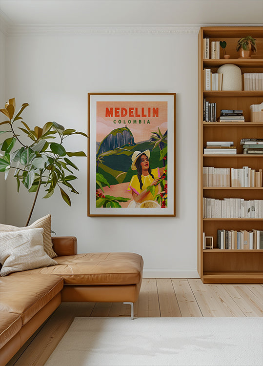 Poster di viaggio di Medellin Colombia
