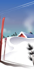 Ski landscape Plakat - Posterbox