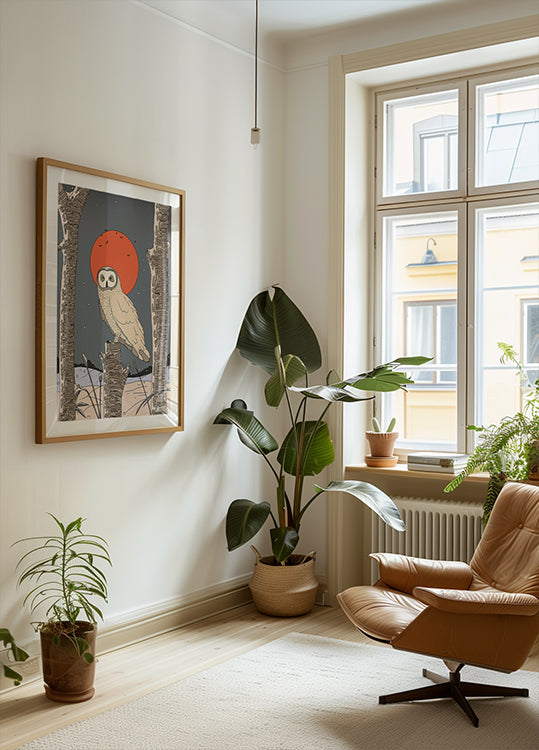 Vintage Owl Plakat - Posterbox