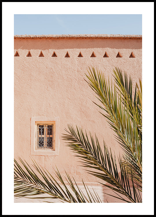 Palm leaves and a clay building in Morocco (NEW) - Posterbox