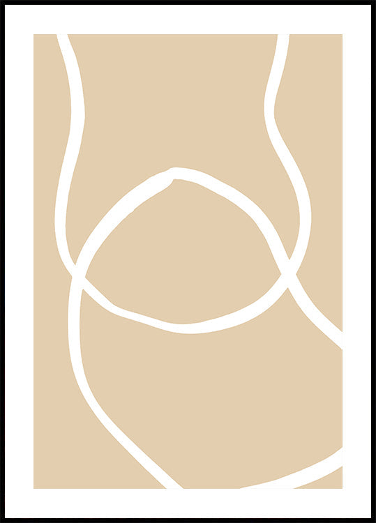 Beige Lines 04 Plakat - Posterbox