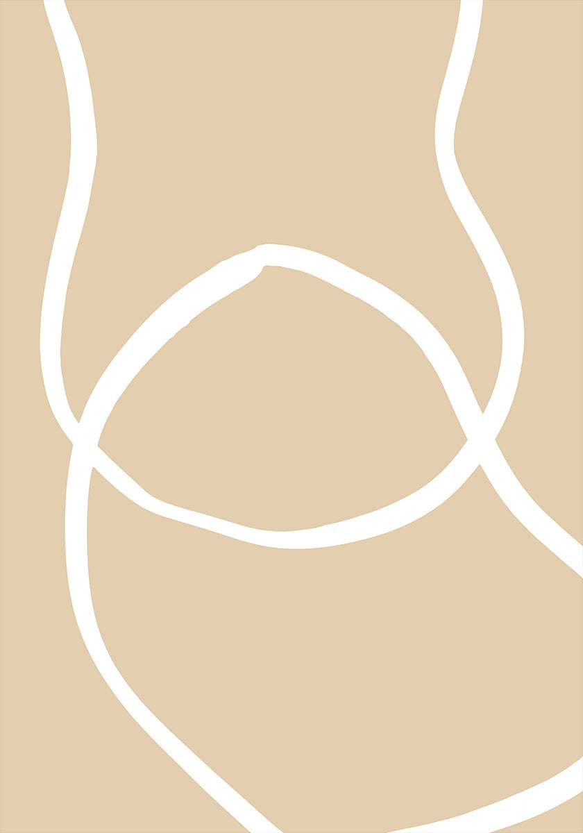 Beige Lines 04 Plakat - Posterbox