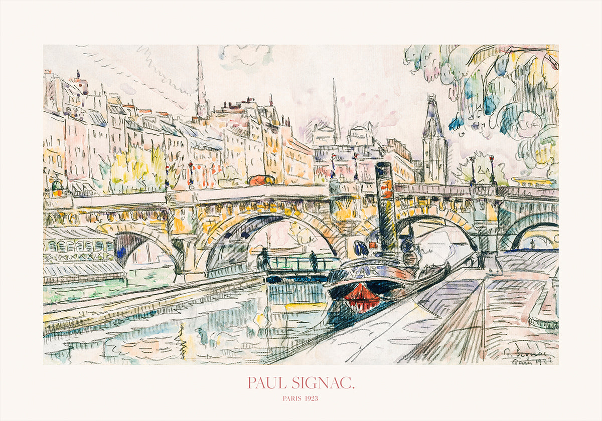 Rimorchiatore al Pont Neuf, Parigi 1923 Poster