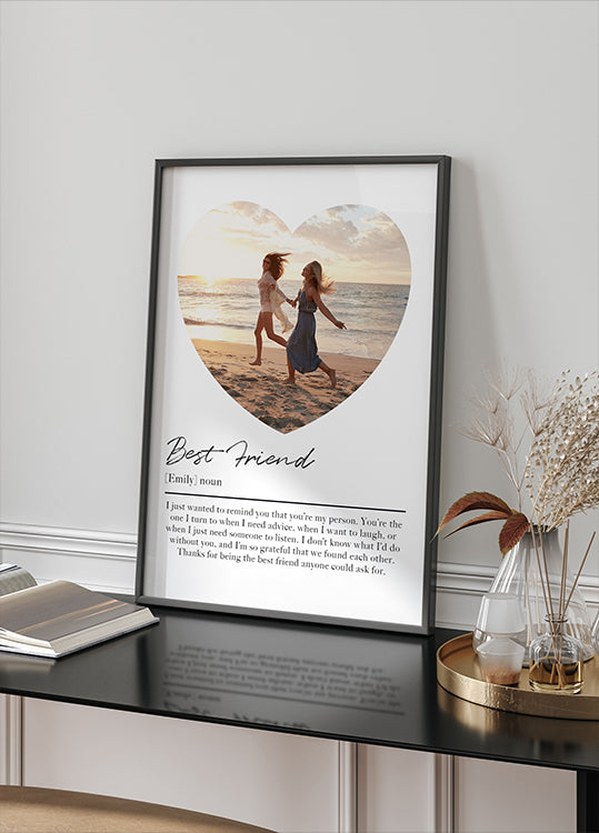 Best Friend, Personalized Photo and Message Plakat - Posterbox.dk