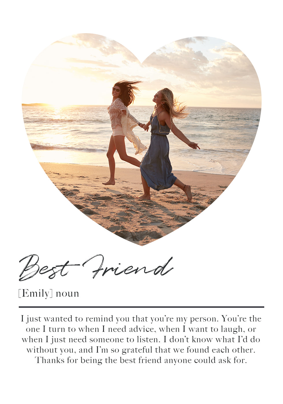 Best Friend, Personalized Photo and Message Plakat - Posterbox.dk