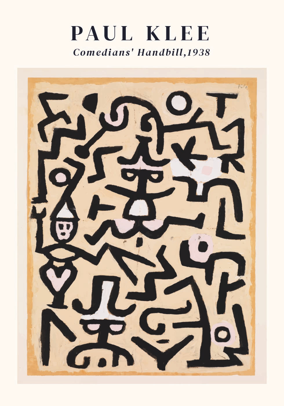 Comedians’ Handbill, abstract faces and playful forms Plakat - Posterbox.dk