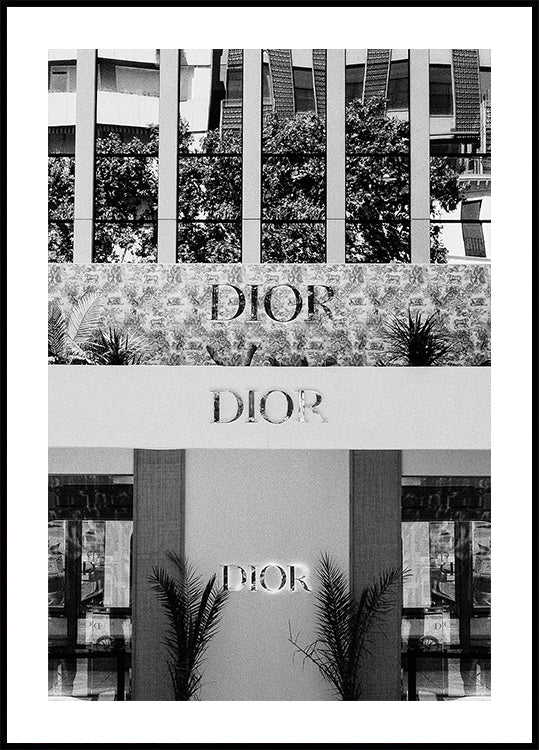 Dior Madrid Boutique Black & White Plakat - Posterbox