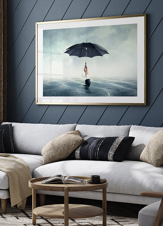 Drowning With An Umbrella Plakat - Posterbox.dk