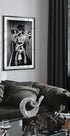 Girl Drinking on the Toilet - Artistic Satire Plakat - Posterbox.dk