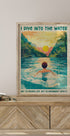 I Dive Into the Water Sunset River Plakat - Posterbox.dk