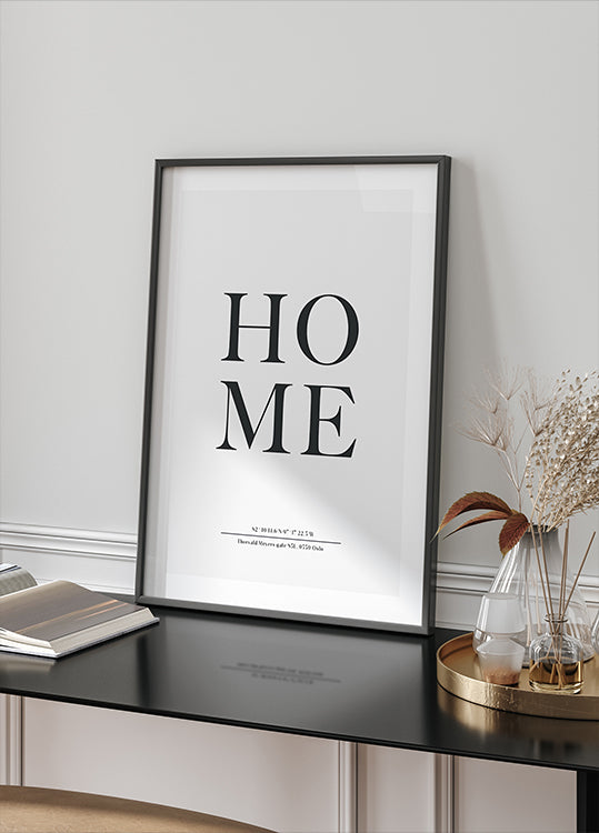 Our Home, Personalized Coordinates Plakat - Posterbox.dk