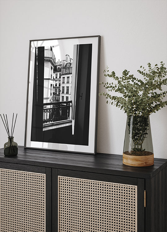 Parisian Window View Plakat - Posterbox.dk