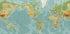 Physical World Map Plakat - Posterbox.dk
