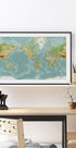 Physical World Map Plakat - Posterbox.dk