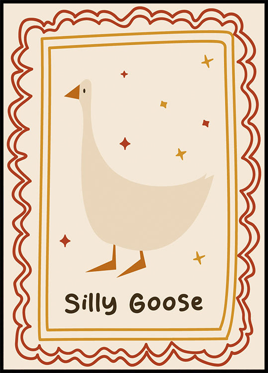 Silly Goose Illustration Plakat - Posterbox.dk
