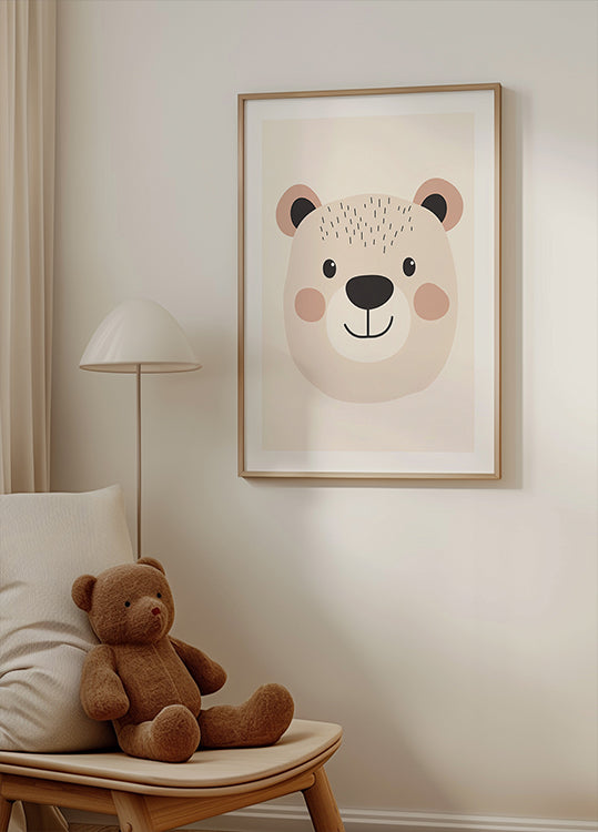 Smiling Bear Plakat - Posterbox.dk