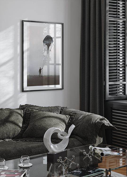 Surreal Jellyfish Balloon Plakat - Posterbox.dk
