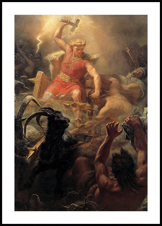 Thor's Fight with the Giants by Mårten Eskil Winge Plakat - Posterbox.dk