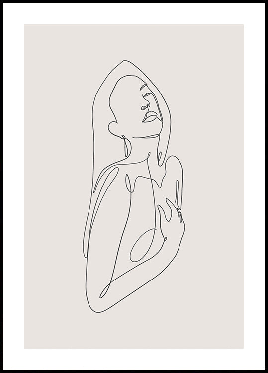 Woman in Line Art Plakat - Posterbox.dk