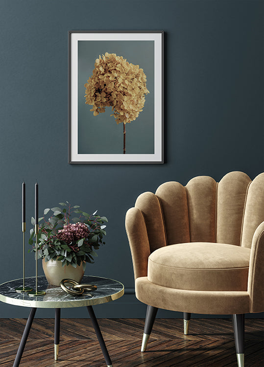 Yellow Hydrangea Plakat - Posterbox.dk