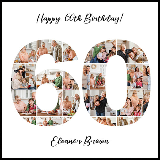 60th Birthday Photo Collage Personal - Posterbox