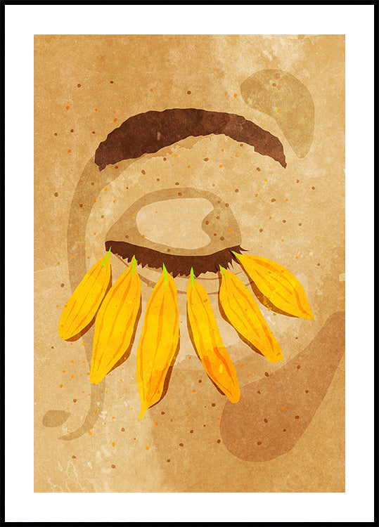 Flower power eye lashes Plakat - Posterbox