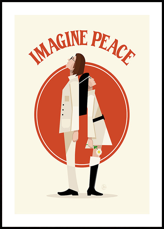 Imagine Peace Minimalist Plakat - Posterbox