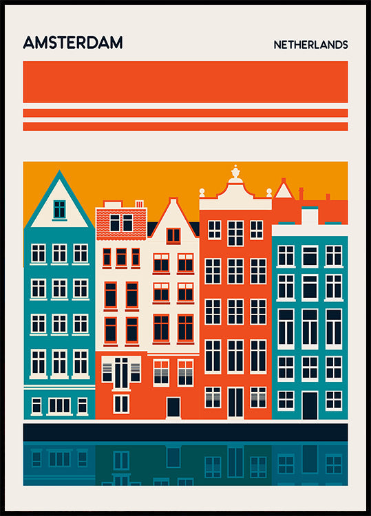 Amsterdam Travel Plakat Plakat - Posterbox