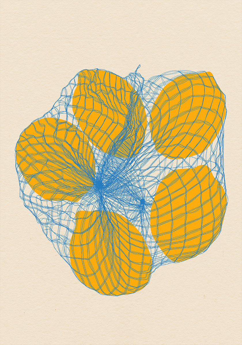 Five Lemons In a Net Bag  Plakat - Posterbox