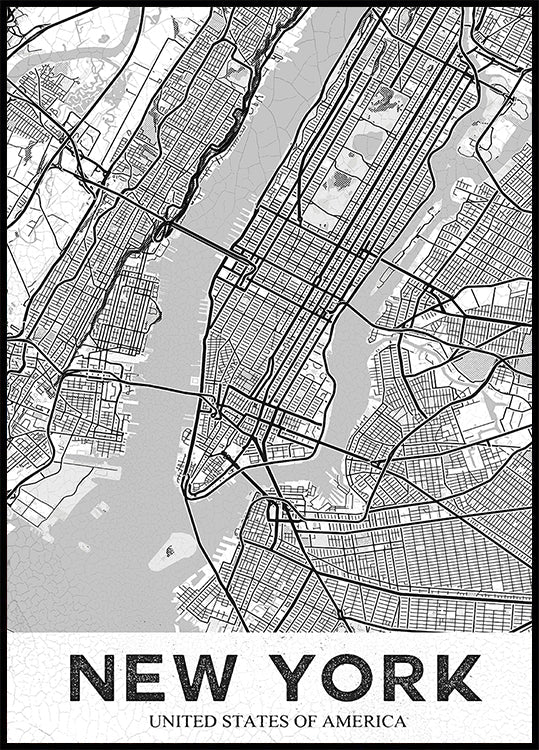 New York White Plakat - Posterbox