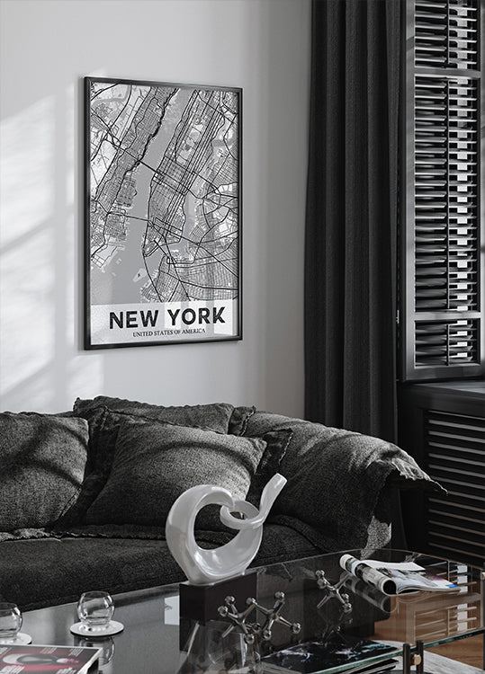 New York White Plakat - Posterbox
