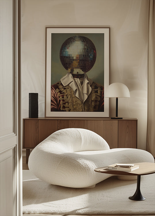DiscoHead King  / Altered Collage Art Plakat - Posterbox