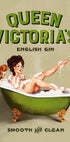 Queen Victoria English Gin Bath Pinup Girl - Posterbox