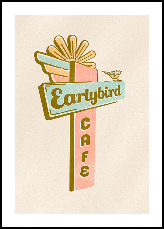 Early Bird Cafe Travel Art (NEW) - Posterbox