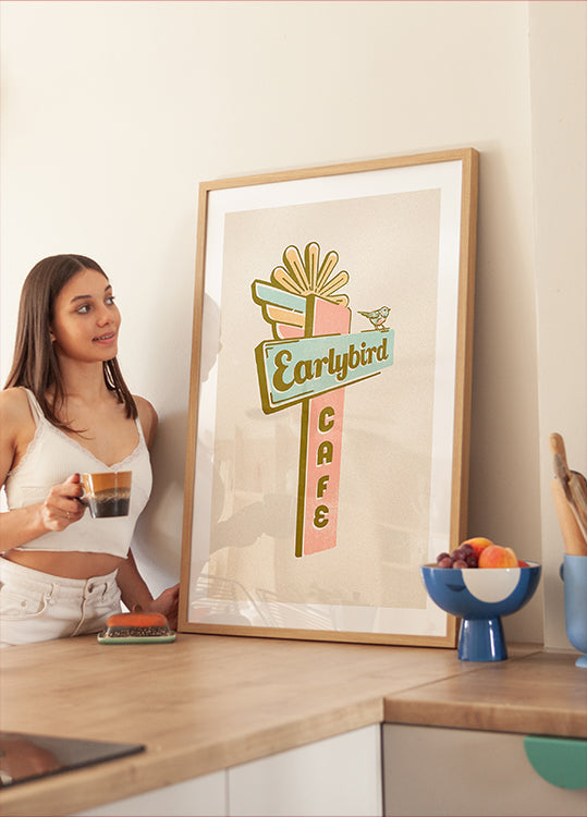 Early Bird Cafe Travel Art (NEW) - Posterbox