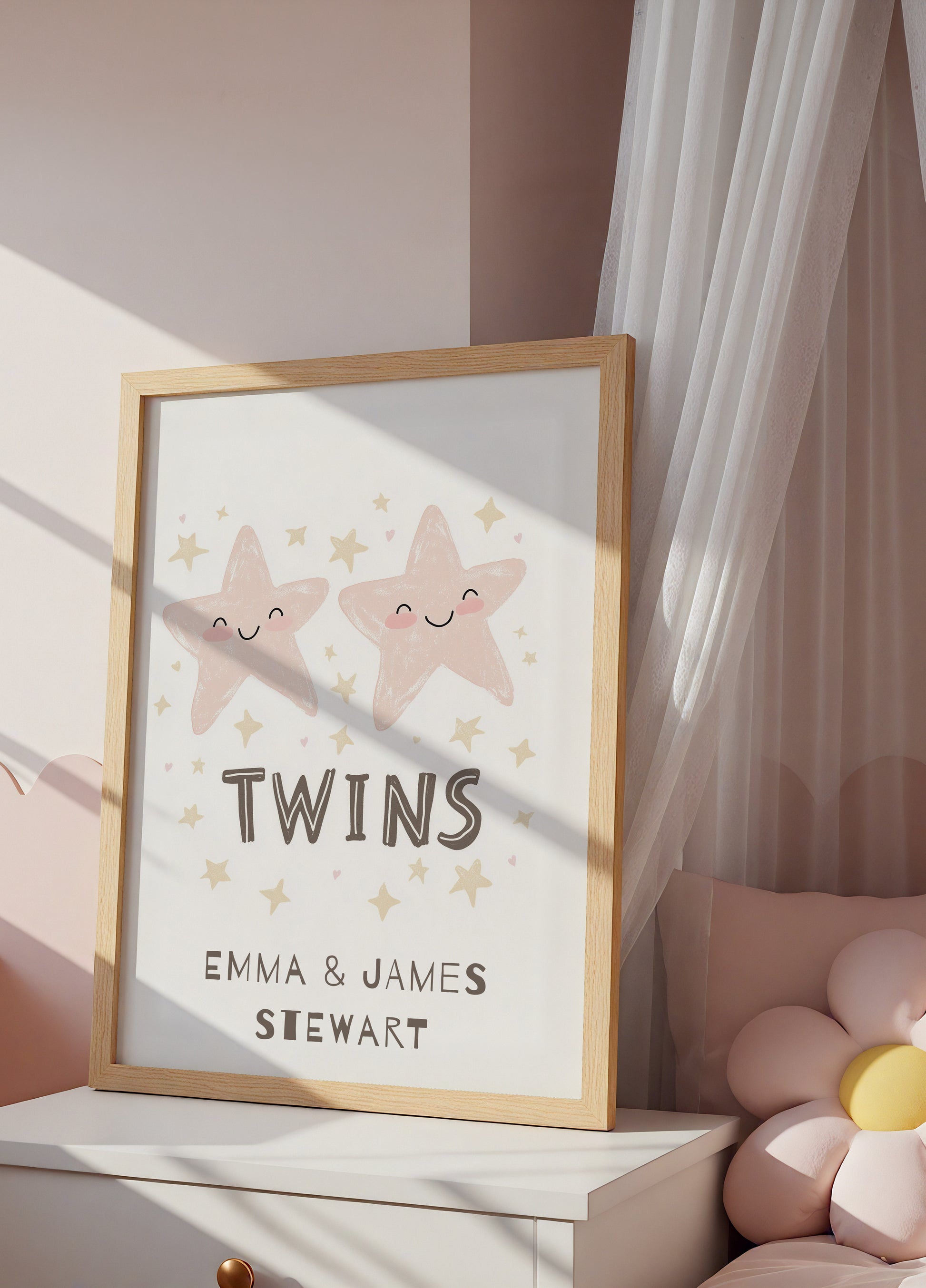 Decorazione da parete personalizzata con doppia stella