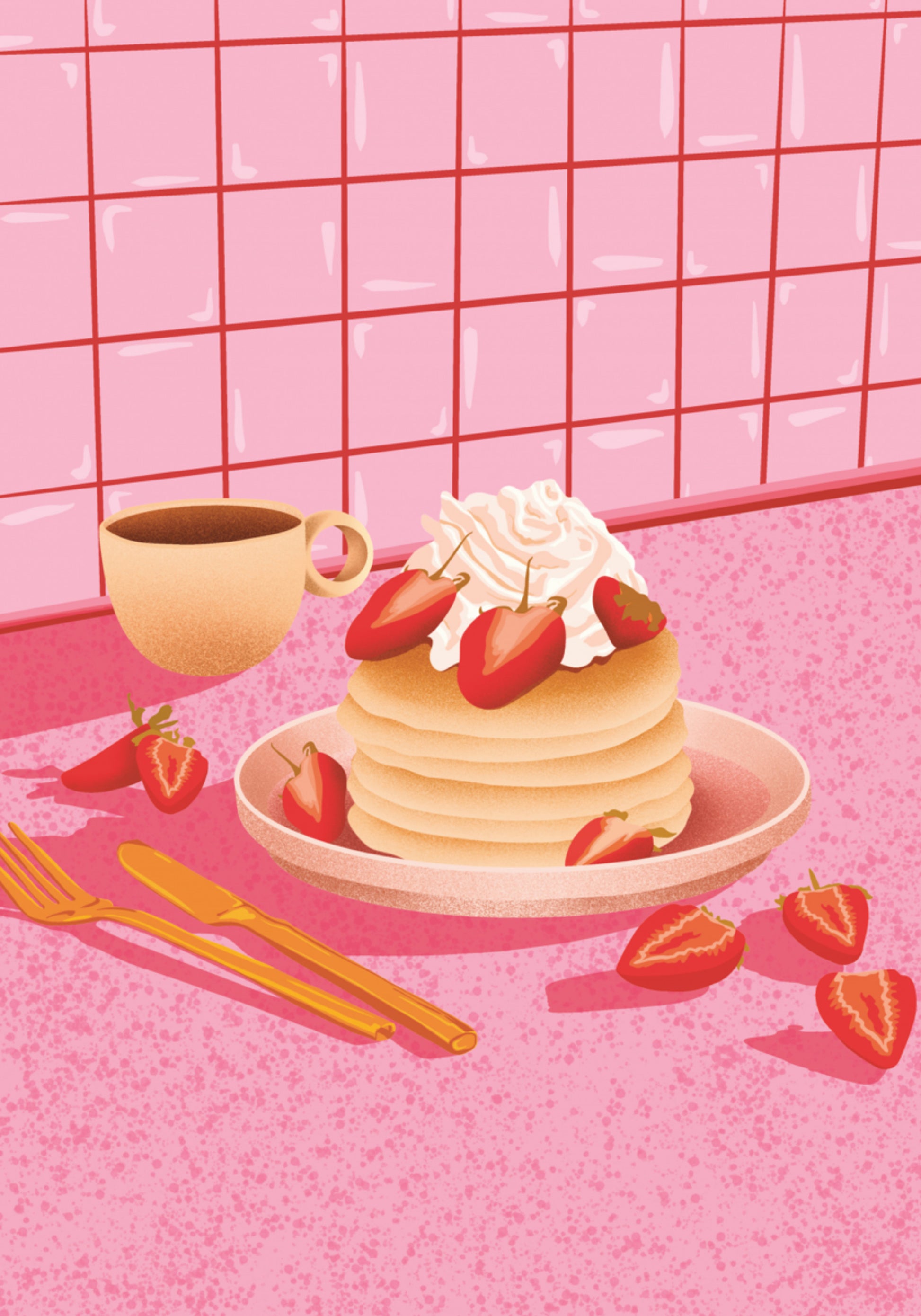 Pancake dolci alle fragole