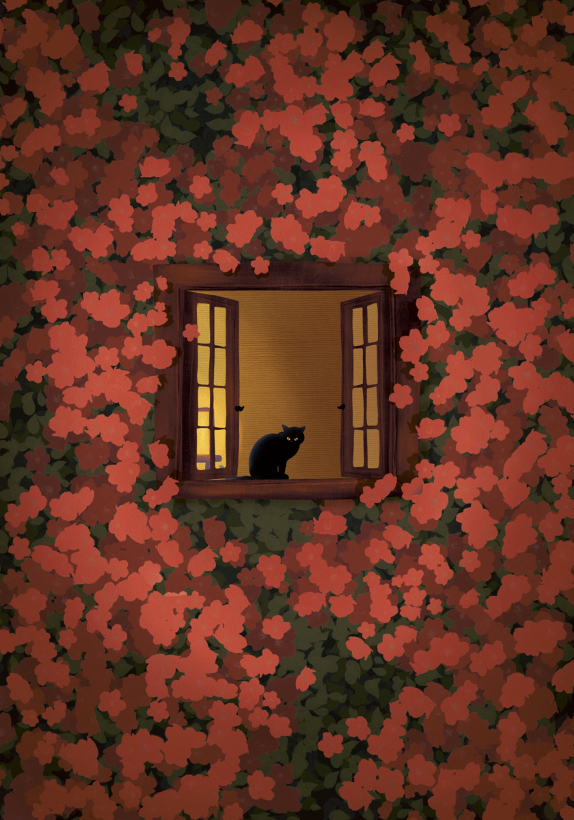 Serata Gatto e rose