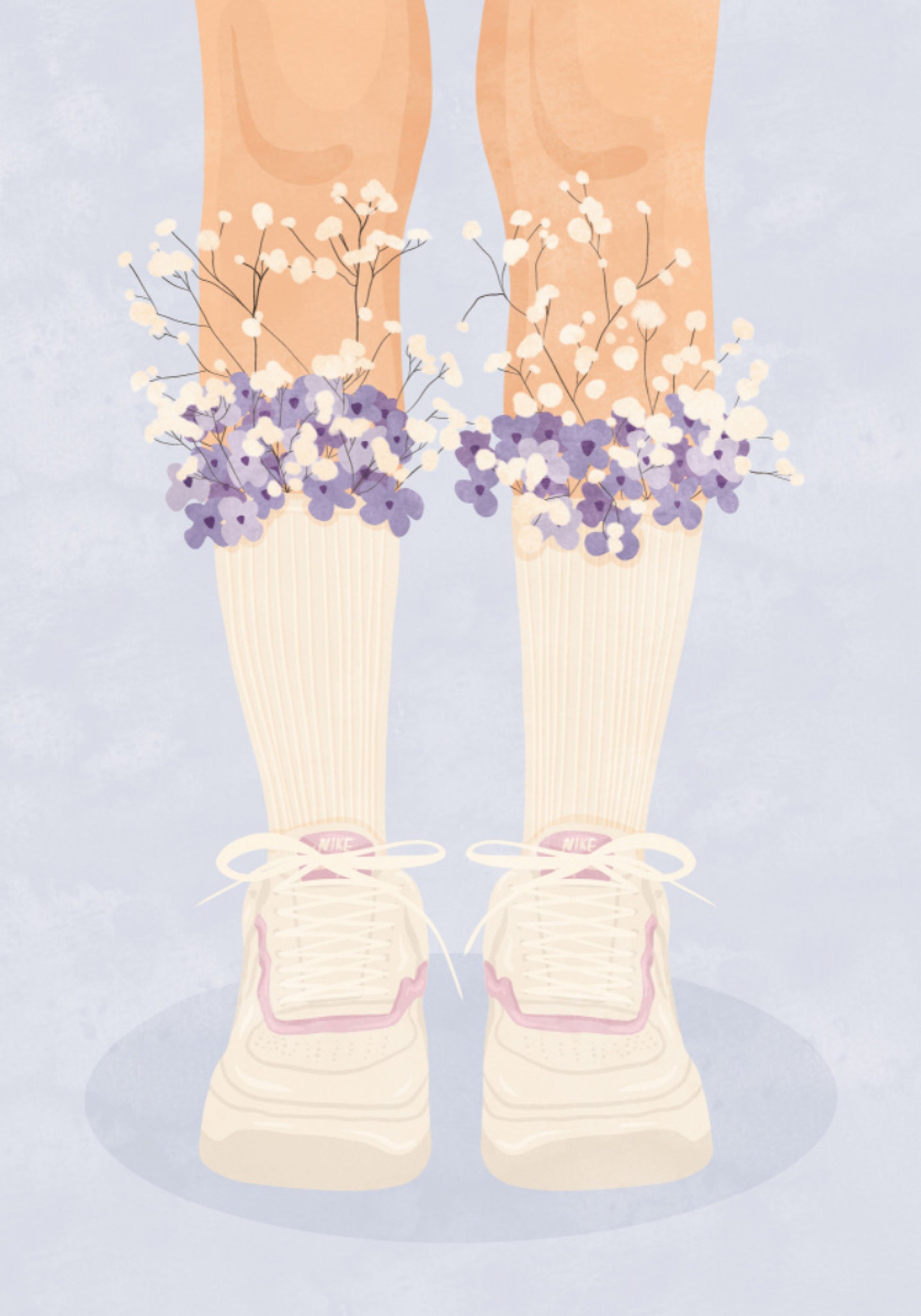Calzini E Scarpe Da Ginnastica Floreali