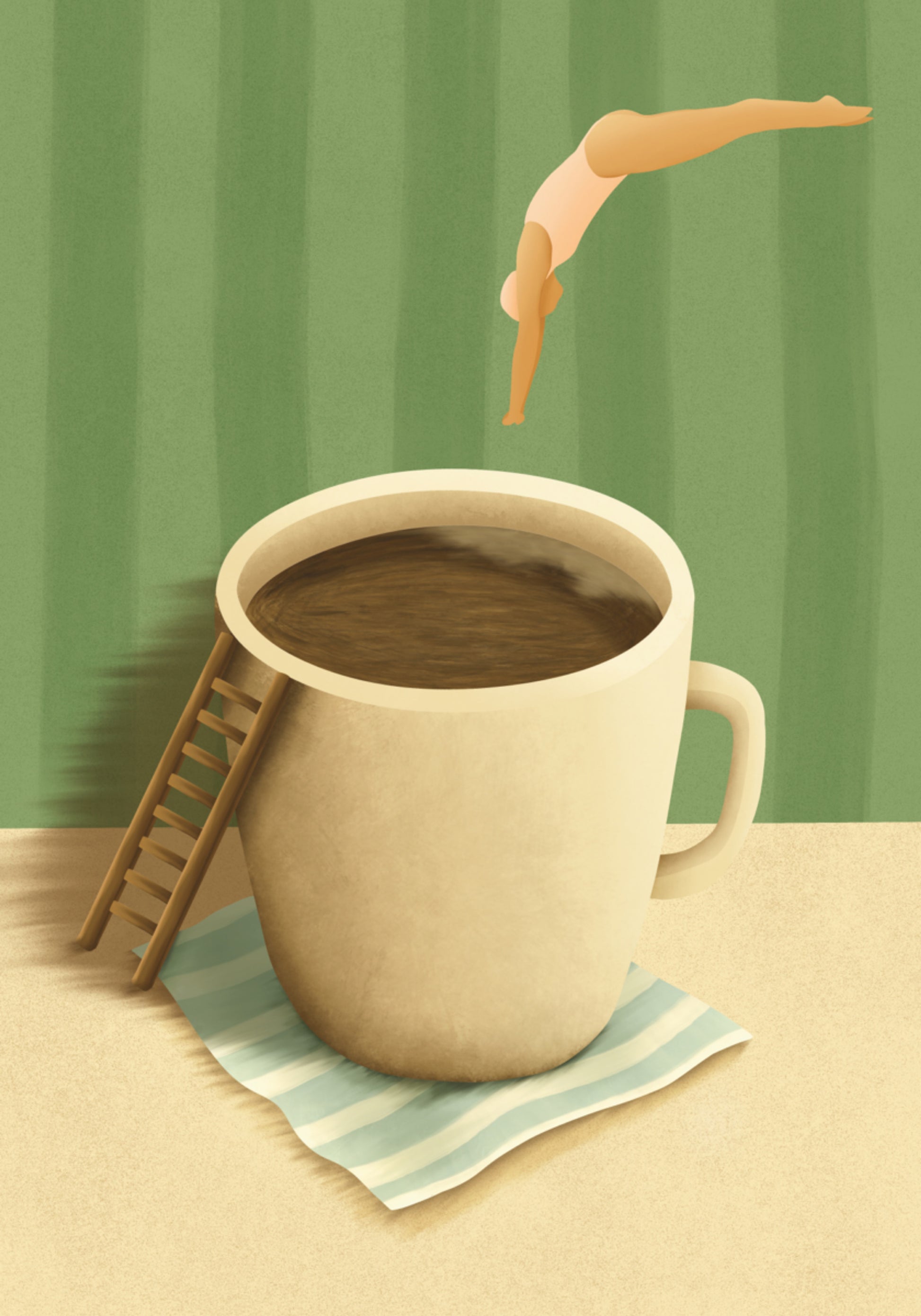 Immersione al caffè mattutino