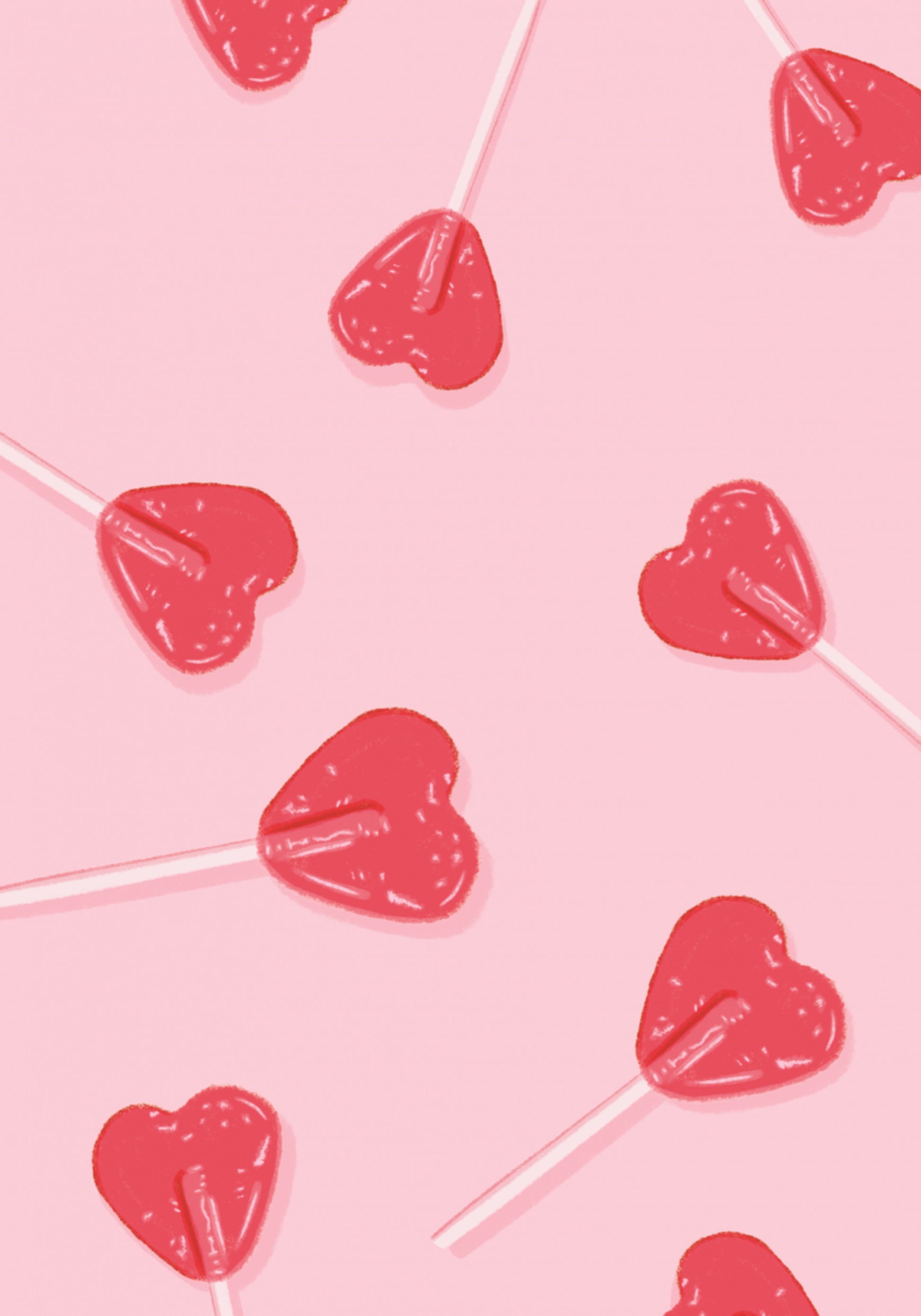 Lecca lecca cuore rosa