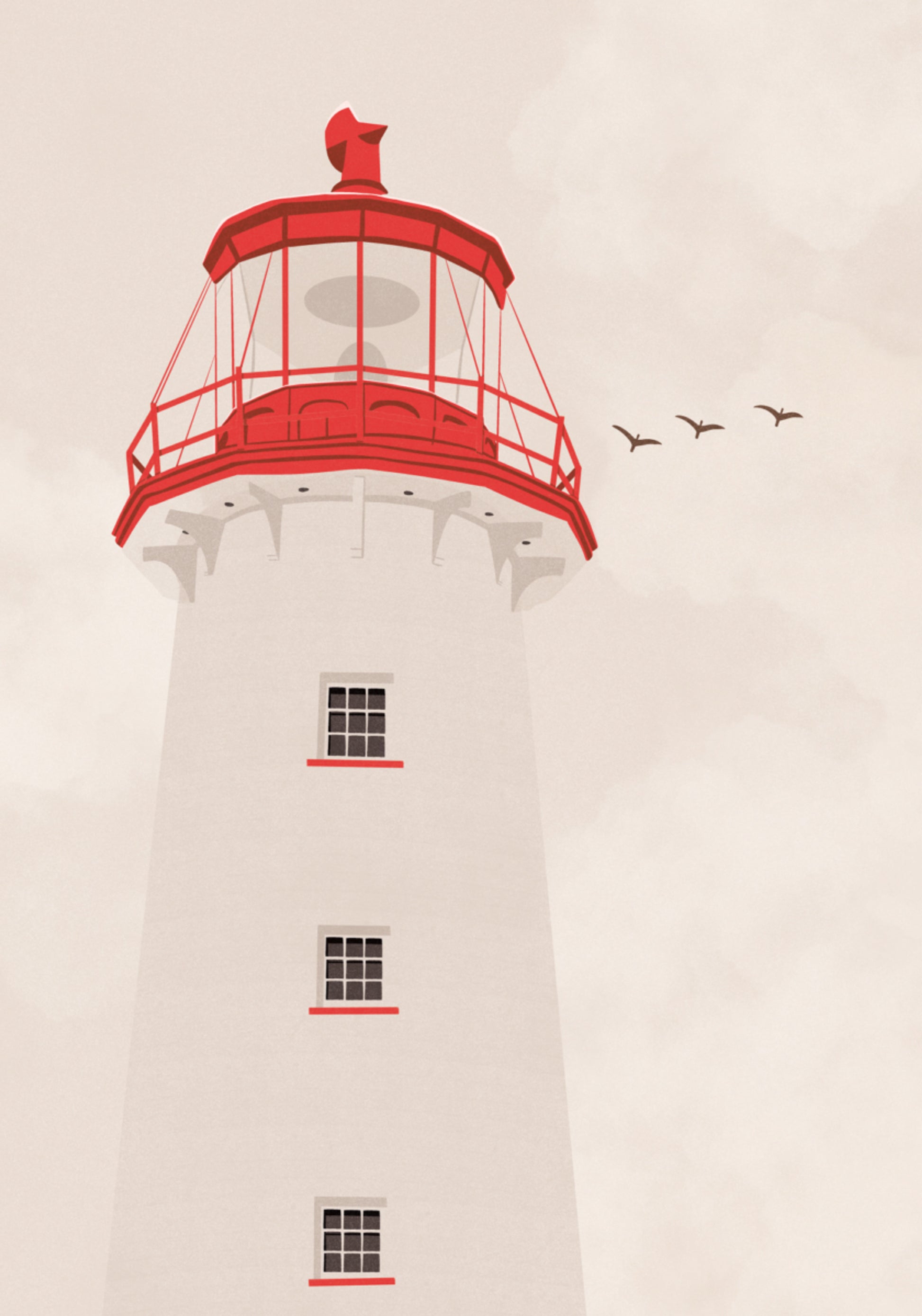 Faro rosso costiero