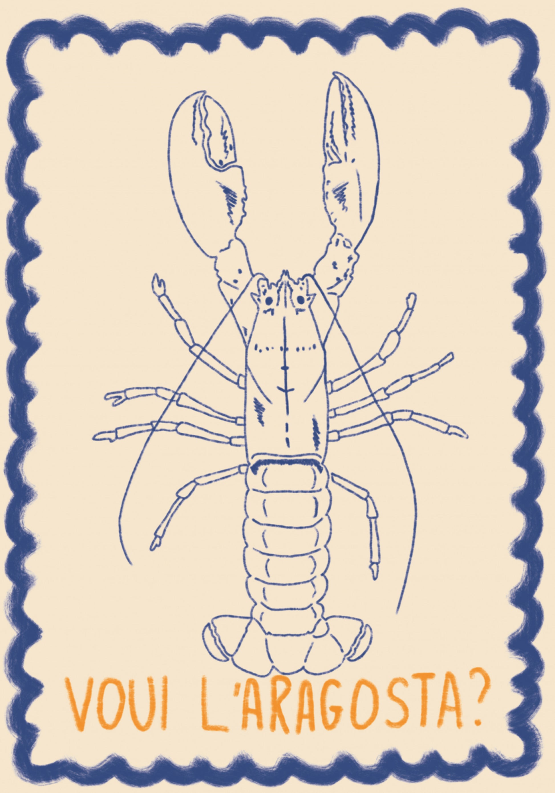 Disegno di aragosta italiana