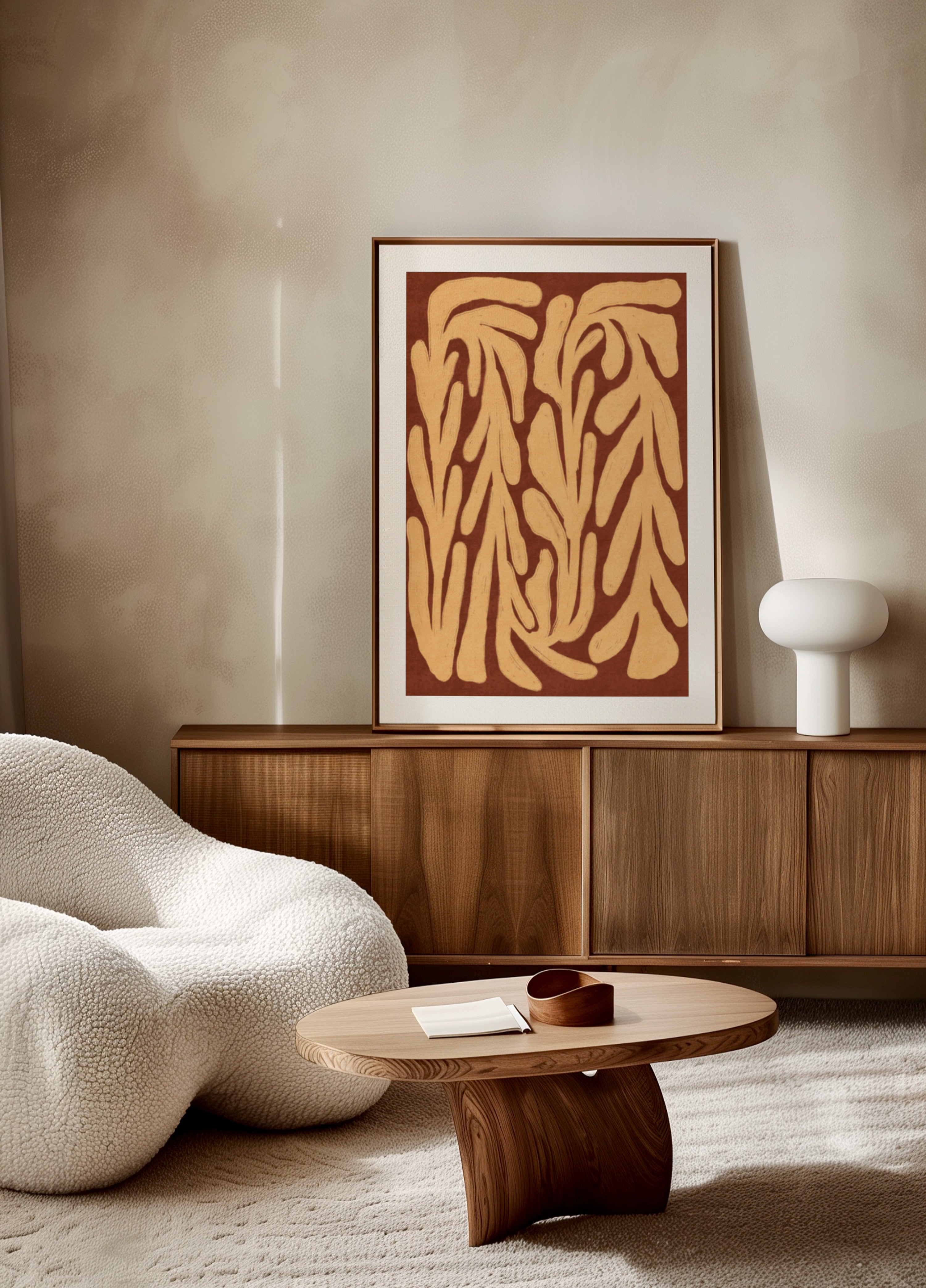 Modello di foglie di terracotta