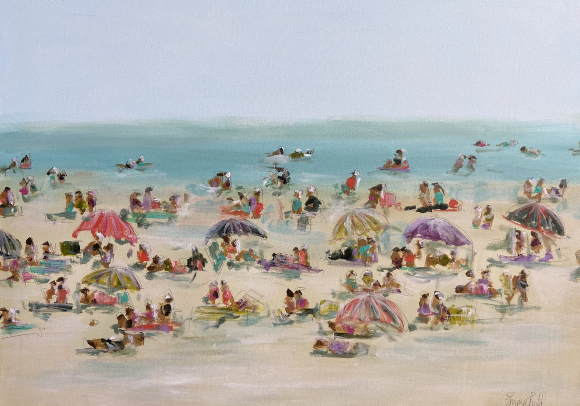 Vivace giornata in spiaggia
