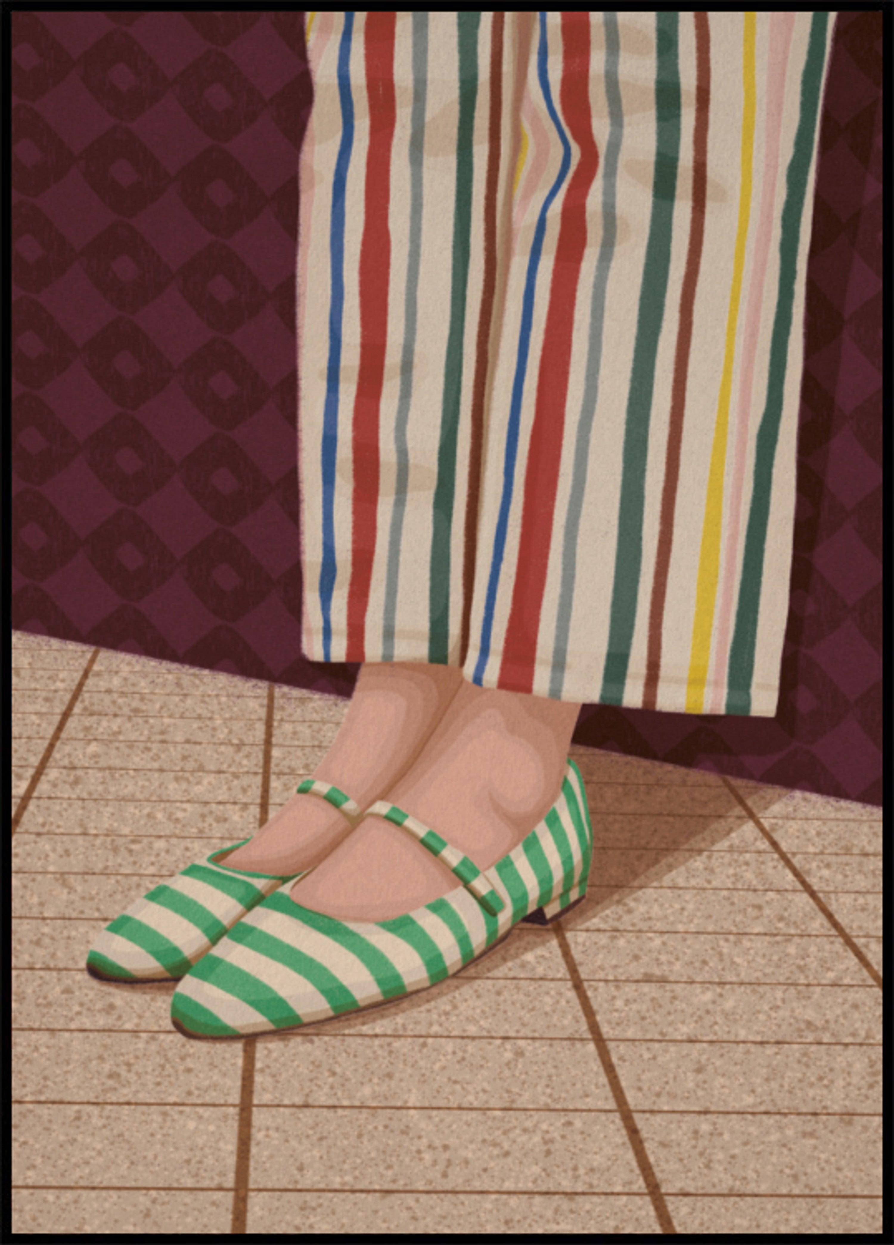 Mary Jane a righe colorate