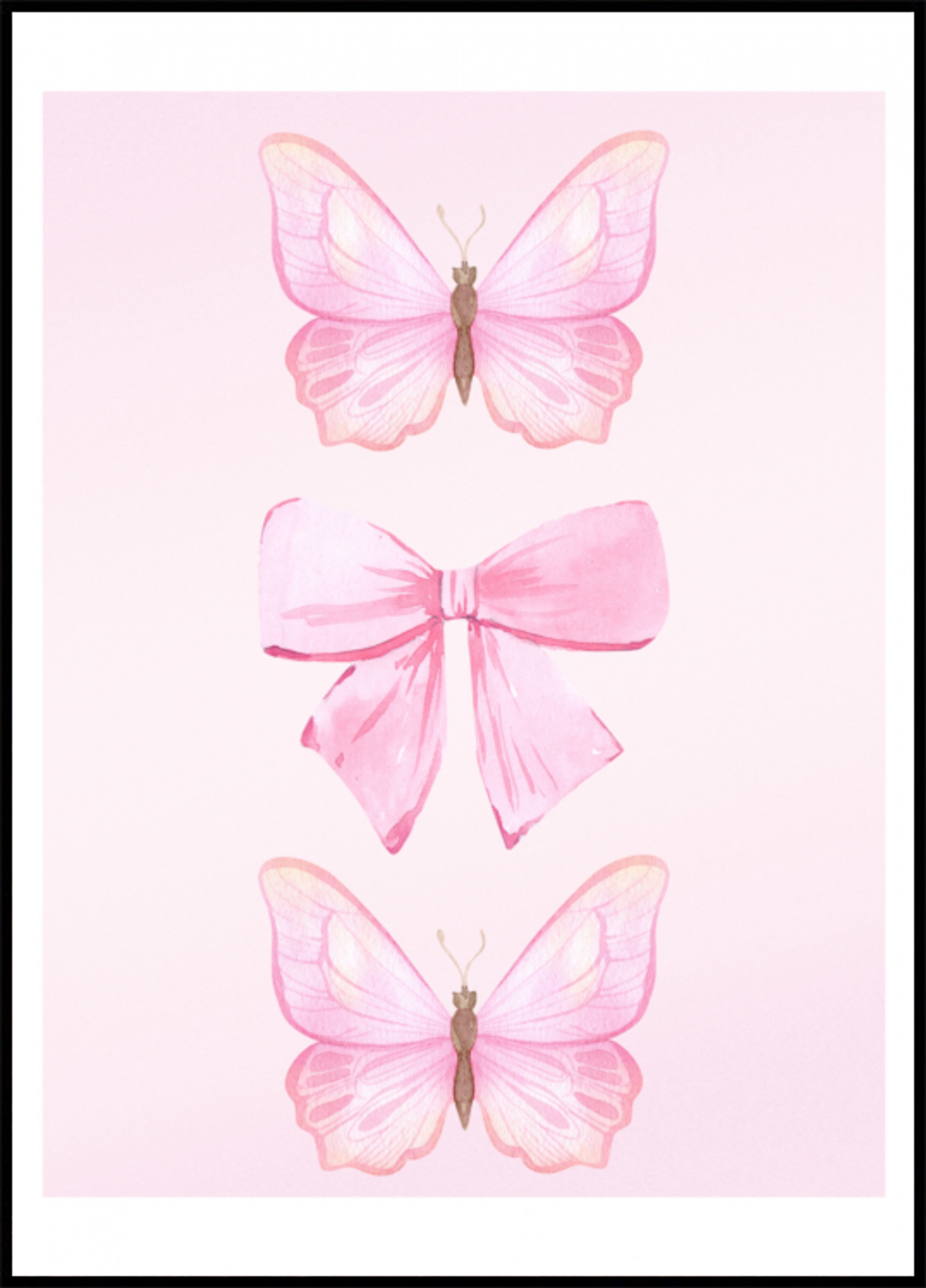 Farfalle rosa e fiocco